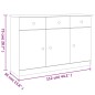 vidaXL Aparador ALTA madera maciza de pino 112x35x73 cm vidaXL Aparador ALTA madera maciza de pino 112x35x73 cm