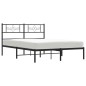 vidaXL Estructura de cama con cabecero metal negro 120x200 cm vidaXL Estructura de cama con cabecero metal negro 120x200 cm
