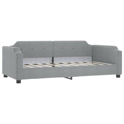 vidaXL Sofá cama tela gris claro 80x200 cm