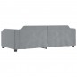 vidaXL Sofá cama tela gris claro 80x200 cm