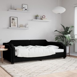vidaXL Sofá cama tela negro 80x200 cm