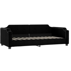 vidaXL Sofá cama tela negro 80x200 cm
