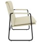 vidaXL Banco de cuero sintético color crema 100x64x80 cm