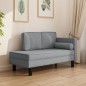 vidaXL Sofá diván con cojines y almohada tela gris claro vidaXL Sofá diván con cojines y almohada tela gris claro