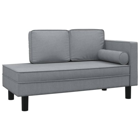 vidaXL Sofá diván con cojines y almohada tela gris claro