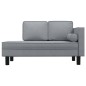 vidaXL Sofá diván con cojines y almohada tela gris claro vidaXL Sofá diván con cojines y almohada tela gris claro