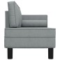 vidaXL Sofá diván con cojines y almohada tela gris claro vidaXL Sofá diván con cojines y almohada tela gris claro