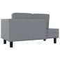 vidaXL Sofá diván con cojines y almohada tela gris claro vidaXL Sofá diván con cojines y almohada tela gris claro