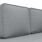 vidaXL Sofá diván con cojines y almohada tela gris claro vidaXL Sofá diván con cojines y almohada tela gris claro