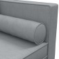vidaXL Sofá diván con cojines y almohada tela gris claro vidaXL Sofá diván con cojines y almohada tela gris claro