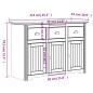 vidaXL Aparador BODO madera maciza pino blanco y marrón 115x43x79,5 cm vidaXL Aparador BODO madera maciza pino blanco y marrón 115x43x79,5 cm
