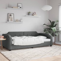 vidaXL Sofá cama tela gris oscuro 90x190 cm