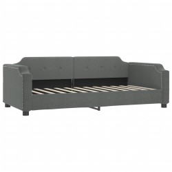 vidaXL Sofá cama tela gris oscuro 90x190 cm