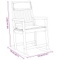 vidaXL Silla mecedora con cojines madera maciza acacia vidaXL Silla mecedora con cojines madera maciza acacia