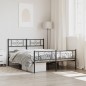 vidaXL Estructura de cama cabecero y pie de cama metal negro 140x200cm vidaXL Estructura de cama cabecero y pie de cama metal negro 140x200cm