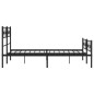 vidaXL Estructura de cama cabecero y pie de cama metal negro 140x200cm vidaXL Estructura de cama cabecero y pie de cama metal negro 140x200cm