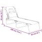 vidaXL Tumbona plegable acero recubrimiento en polvo tela Oxford negro