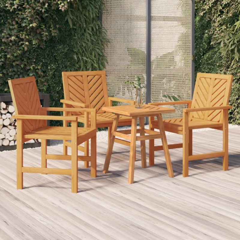 vidaXL Sillas de comedor para jardín 3 uds madera maciza acacia vidaXL Sillas de comedor para jardín 3 uds madera maciza acacia