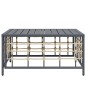 vidaXL Mesa de jardín ratán sintético gris antracita 70x70x34 cm