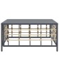 vidaXL Mesa de jardín ratán sintético gris antracita 70x70x34 cm