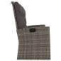 vidaXL Banco jardín reclinable y cojines ratán sintético gris 173 cm vidaXL Banco jardín reclinable y cojines ratán sintético gris 173 cm