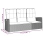 vidaXL Banco jardín reclinable y cojines ratán sintético gris 173 cm vidaXL Banco jardín reclinable y cojines ratán sintético gris 173 cm