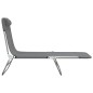 vidaXL Tumbonas plegables 2 uds acero y textilene gris vidaXL Tumbonas plegables 2 uds acero y textilene gris