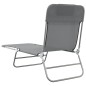 vidaXL Tumbonas plegables 2 uds acero y textilene gris vidaXL Tumbonas plegables 2 uds acero y textilene gris