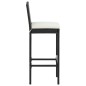 vidaXL Taburetes de cocina con cojines 6 uds ratán sintético negro vidaXL Taburetes de cocina con cojines 6 uds ratán sintético negro