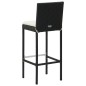 vidaXL Taburetes de cocina con cojines 6 uds ratán sintético negro vidaXL Taburetes de cocina con cojines 6 uds ratán sintético negro