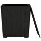 vidaXL Mesa de jardín con tapa extraíble polipropileno negro vidaXL Mesa de jardín con tapa extraíble polipropileno negro