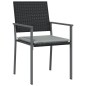 vidaXL Sillas jardín cojines 2 uds ratán sintético negro 54x62,5x89 cm vidaXL Sillas jardín cojines 2 uds ratán sintético negro 54x62,5x89 cm