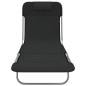 vidaXL Tumbonas plegables 2 uds acero y textilene negro vidaXL Tumbonas plegables 2 uds acero y textilene negro