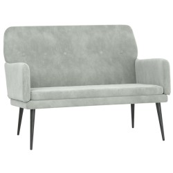 vidaXL Banco de terciopelo gris claro 108x79x79 cm