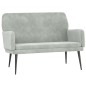 vidaXL Banco de terciopelo gris claro 108x79x79 cm
