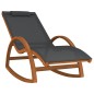 vidaXL Mecedora de textileno gris y madera maciza de álamo vidaXL Mecedora de textileno gris y madera maciza de álamo