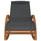 vidaXL Mecedora de textileno gris y madera maciza de álamo vidaXL Mecedora de textileno gris y madera maciza de álamo