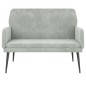 vidaXL Banco de terciopelo gris claro 108x79x79 cm