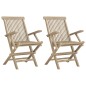 vidaXL Sillas de jardín plegables 2 uds madera maciza teca 56x61x89 cm vidaXL Sillas de jardín plegables 2 uds madera maciza teca 56x61x89 cm