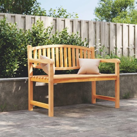 vidaXL Banco de jardín madera maciza de teca 114x59x87 cm