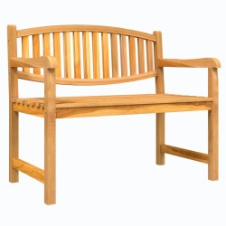 vidaXL Banco de jardín madera maciza de teca 114x59x87 cm