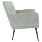 vidaXL Banco de terciopelo gris claro 108x79x79 cm