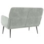 vidaXL Banco de terciopelo gris claro 108x79x79 cm