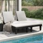 vidaXL Tumbona doble de polipropileno negro 155x138x83 cm vidaXL Tumbona doble de polipropileno negro 155x138x83 cm