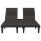 vidaXL Tumbona doble de polipropileno negro 155x138x83 cm vidaXL Tumbona doble de polipropileno negro 155x138x83 cm