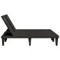 vidaXL Tumbona doble de polipropileno negro 155x138x83 cm vidaXL Tumbona doble de polipropileno negro 155x138x83 cm