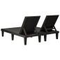 vidaXL Tumbona doble de polipropileno negro 155x138x83 cm vidaXL Tumbona doble de polipropileno negro 155x138x83 cm