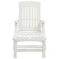 vidaXL Tumbona plegable con ruedas PP blanco vidaXL Tumbona plegable con ruedas PP blanco