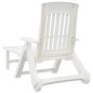 vidaXL Tumbona plegable con ruedas PP blanco vidaXL Tumbona plegable con ruedas PP blanco