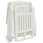 vidaXL Tumbona plegable con ruedas PP blanco vidaXL Tumbona plegable con ruedas PP blanco